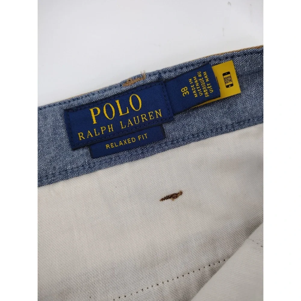Polo Ralph Lauren Mens sz 38 Relaxed Fit 10 Inch Chino Shorts Tan Khaki NEW